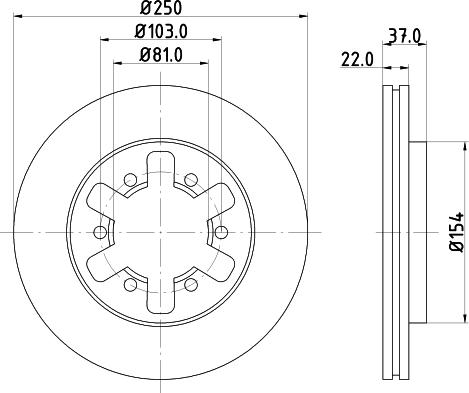 HELLA 8DD 355 133-931 - Discofreno autozon.pro