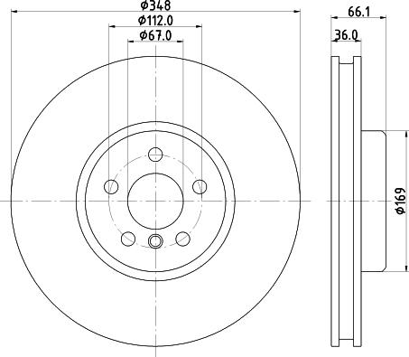 HELLA 8DD 355 133-591 - Discofreno autozon.pro