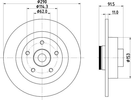 HELLA 8DD 355 133-651 - Discofreno autozon.pro