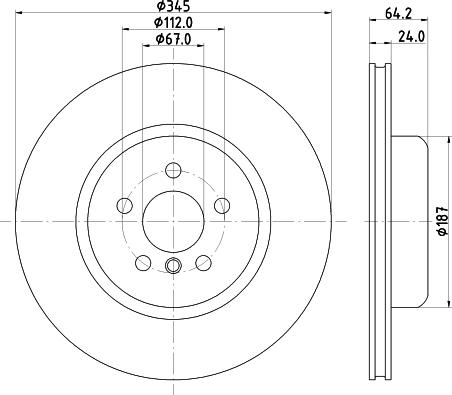 HELLA 8DD 355 133-031 - Discofreno autozon.pro