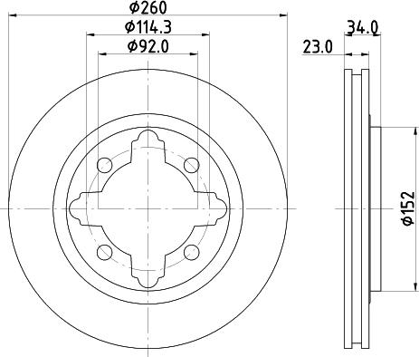 HELLA 8DD 355 133-891 - Discofreno autozon.pro