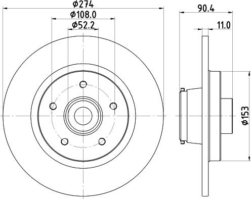 HELLA 8DD 355 133-851 - Discofreno autozon.pro