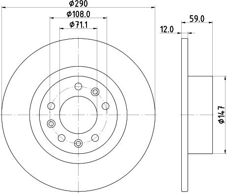 HELLA 8DD 355 132-841 - Discofreno autozon.pro