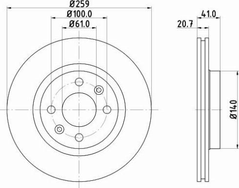 HELLA 8DD 355 129-921 - Discofreno autozon.pro