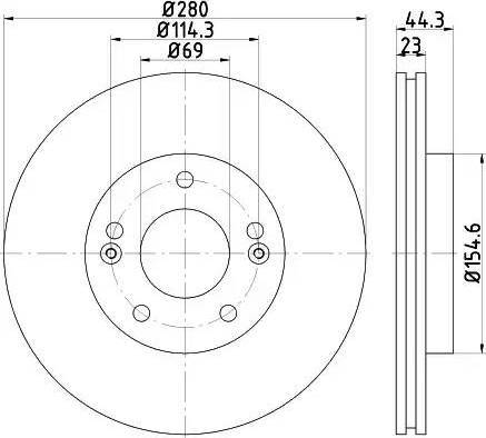 HELLA 8DD 355 129-461 - Discofreno autozon.pro