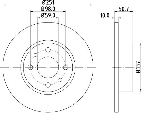 HELLA 8DD 355 124-931 - Discofreno autozon.pro