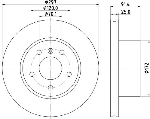 HELLA 8DD 355 124-551 - Discofreno autozon.pro