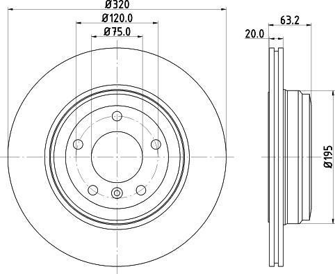 HELLA 8DD 355 124-571 - Discofreno autozon.pro