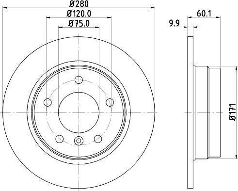 HELLA 8DD 355 124-611 - Discofreno autozon.pro