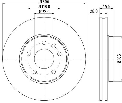 HELLA 8DD 355 124-831 - Discofreno autozon.pro