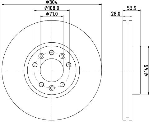 HELLA 8DD 355 125-411 - Discofreno autozon.pro