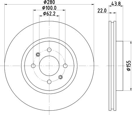 HELLA 8DD 355 125-501 - Discofreno autozon.pro