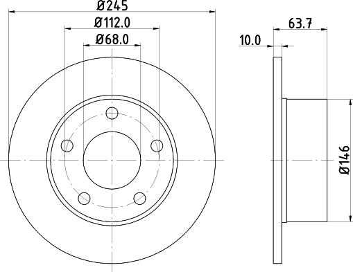 HELLA 8DD 355 125-001 - Discofreno autozon.pro