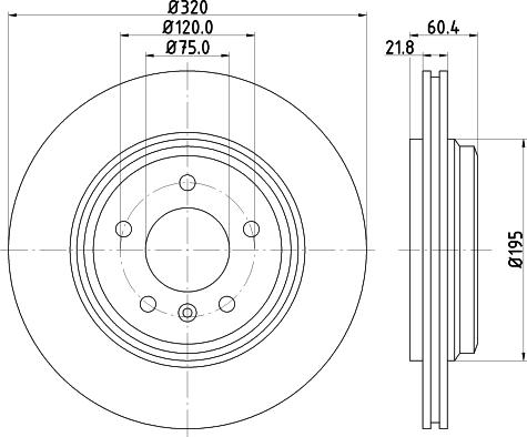 HELLA 8DD 355 125-011 - Discofreno autozon.pro