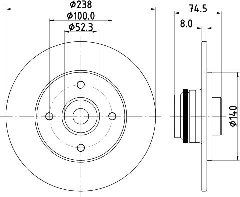 HELLA 8DD 355 125-161 - Discofreno autozon.pro