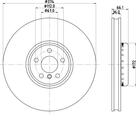 HELLA 8DD 355 126-471 - Discofreno autozon.pro