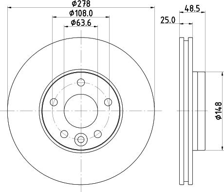 HELLA 8DD 355 126-561 - Discofreno autozon.pro