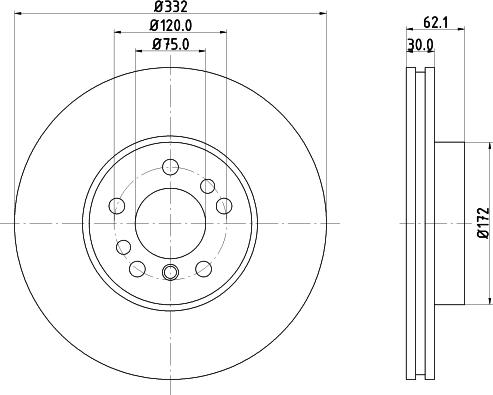 HELLA 8DD 355 126-821 - Discofreno autozon.pro