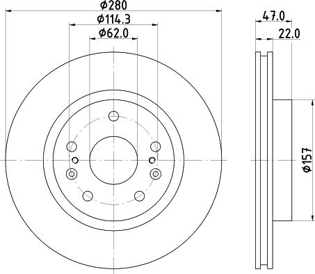 HELLA 8DD 355 120-521 - Discofreno autozon.pro