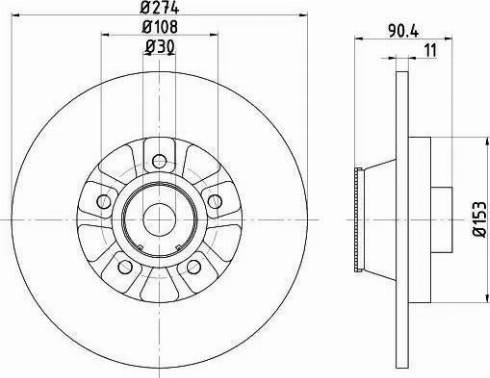 HELLA 8DD 355 120-571 - Discofreno autozon.pro