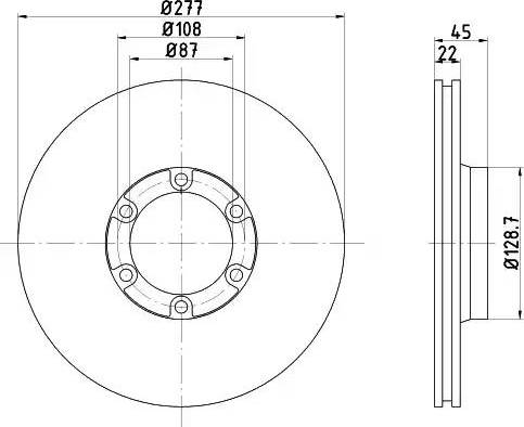 HELLA 8DD 355 120-001 - Discofreno autozon.pro