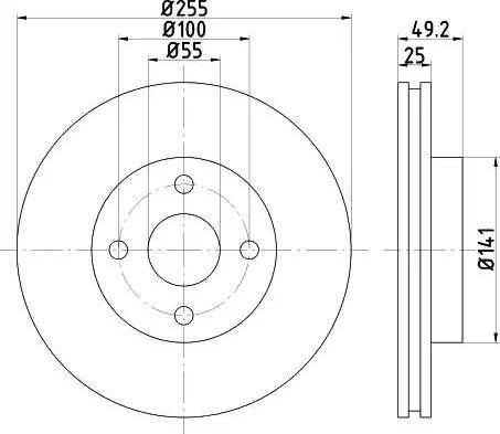 HELLA 8DD 355 120-261 - Discofreno autozon.pro