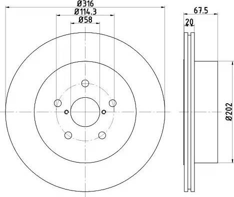 HELLA 8DD 355 120-201 - Discofreno autozon.pro