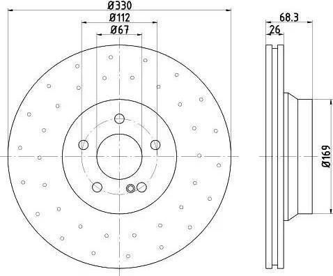 HELLA 8DD 355 121-681 - Discofreno autozon.pro