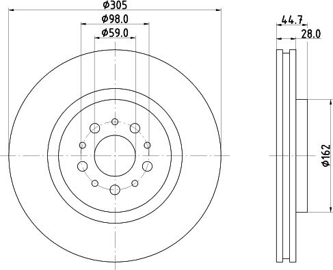 HELLA 8DD 355 121-872 - Discofreno autozon.pro