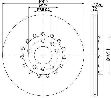 HELLA 8DD 355 121-751 - Discofreno autozon.pro