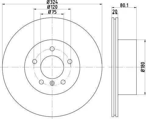 HELLA 8DD 355 121-761 - Discofreno autozon.pro