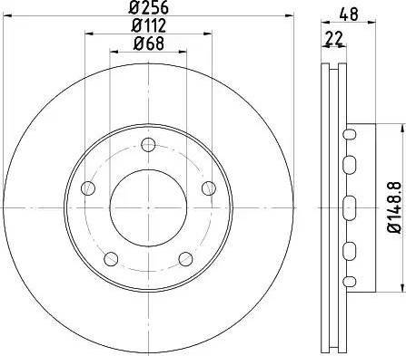 HELLA 8DD 355 115-181 - Discofreno autozon.pro