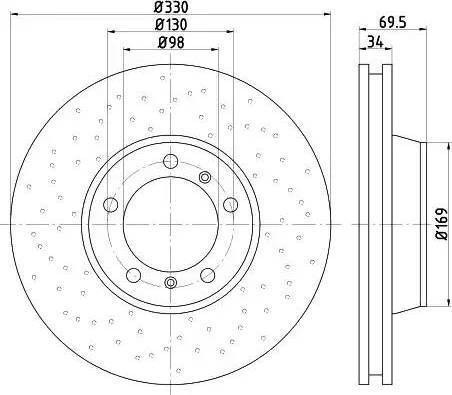 HELLA 8DD 355 121-601 - Discofreno autozon.pro