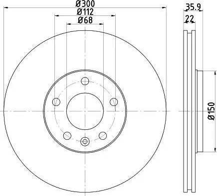 HELLA 8DD 355 111-831 - Discofreno autozon.pro