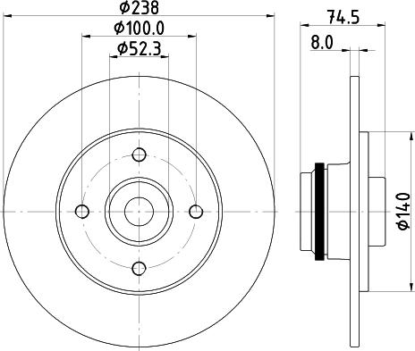 HELLA 8DD 355 123-431 - Discofreno autozon.pro