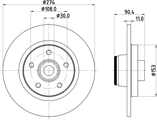 HELLA 8DD 355 123-421 - Discofreno autozon.pro