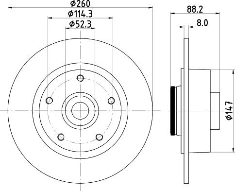 HELLA 8DD 355 123-341 - Discofreno autozon.pro