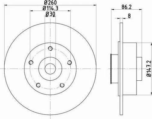 HELLA 8DD 355 120-081 - Discofreno autozon.pro