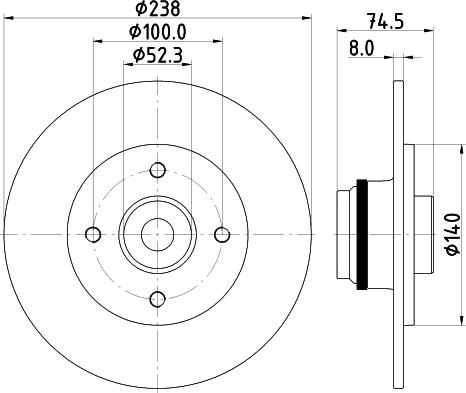 HELLA 8DD 355 123-351 - Discofreno autozon.pro