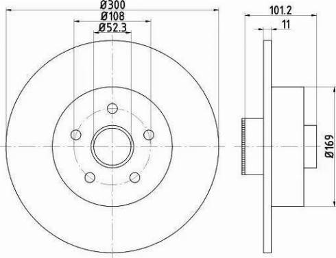 HELLA 8DD 355 120-121 - Discofreno autozon.pro