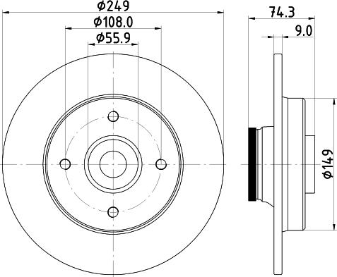 HELLA 8DD 355 123-301 - Discofreno autozon.pro