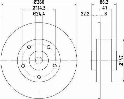 HELLA 8DD 355 120-101 - Discofreno autozon.pro