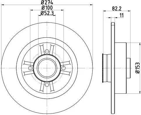 HELLA 8DD 355 116-861 - Discofreno autozon.pro