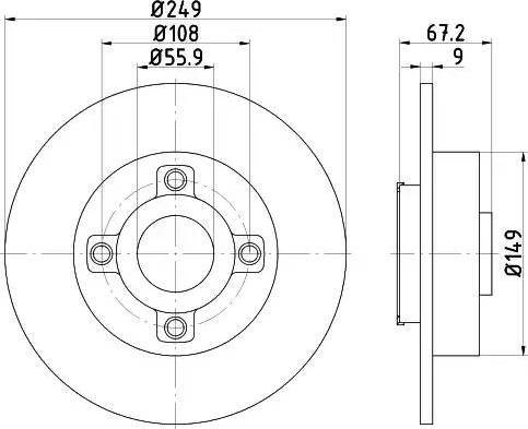 HELLA 8DD 355 111-331 - Discofreno autozon.pro