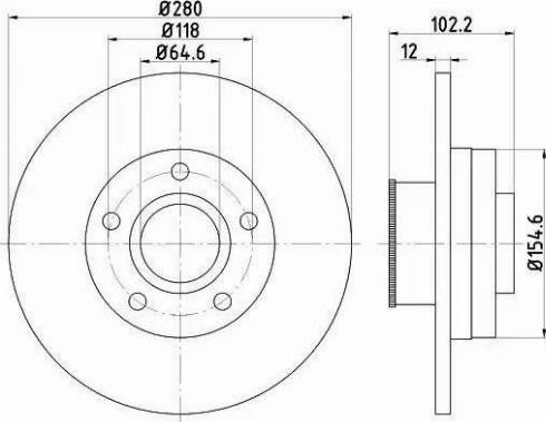 HELLA 8DD 355 113-401 - Discofreno autozon.pro