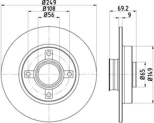 HELLA 8DD 355 123-281 - Discofreno autozon.pro