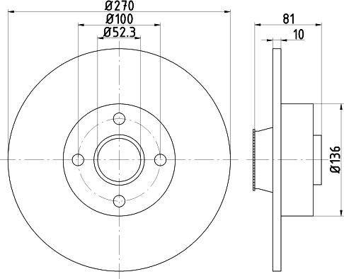 HELLA 8DD 355 123-271 - Discofreno autozon.pro