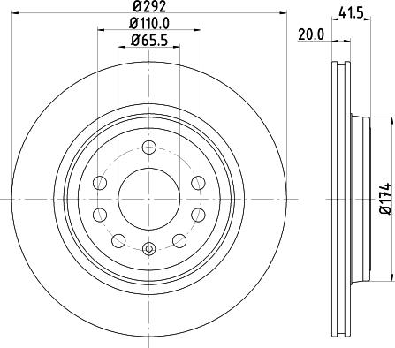 HELLA 8DD 355 122-542 - Discofreno autozon.pro