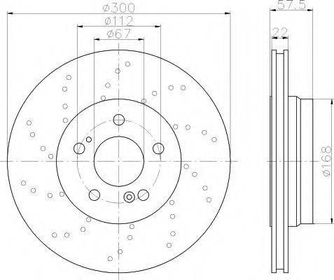 HELLA 8DD 355 122-672 - Discofreno autozon.pro