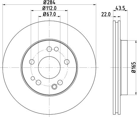 HELLA 8DD 355 122-182 - Discofreno autozon.pro